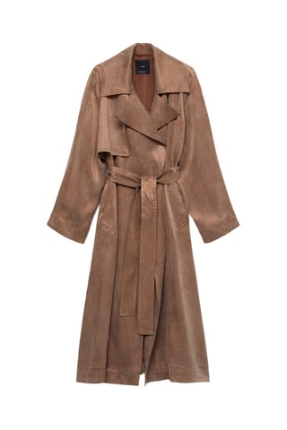 Trench Lyocell ceinture - Marron