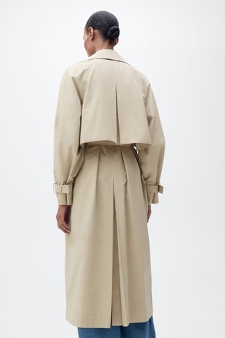 Katoenen Trenchcoat met Riem - Beige