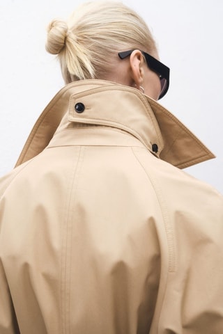 Trench long oversize coton - Beige