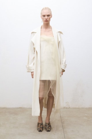 Trench oversize revers - Ecru