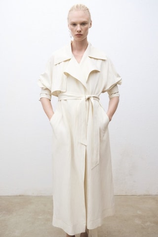 Trench oversize revers - Ecru