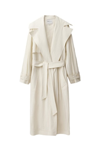 Trench oversize revers - Ecru