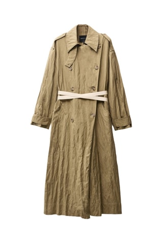 Trench oversize effet froissé - Marron