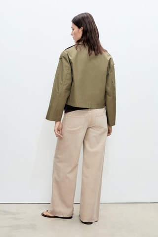 Trench crop double boutonnage - Kaki