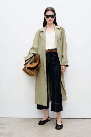 Trench soft ceinture - Kaki