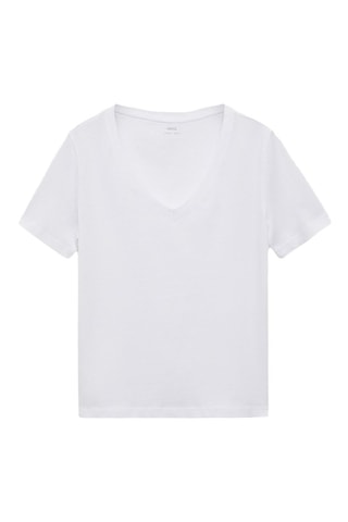 T-shirt coton manches courtes - Blanc