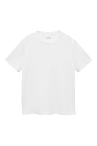 T-shirt coton manches courtes - Blanc