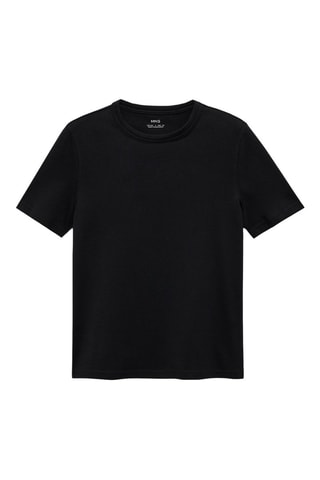 T-shirt coton manches courtes - Noir