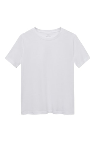 T-shirt coton manches courtes - Blanc