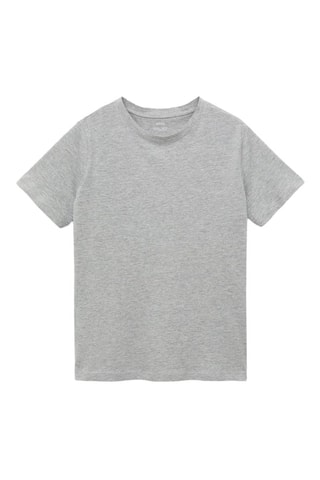 T-shirt coton manches courtes - Gris