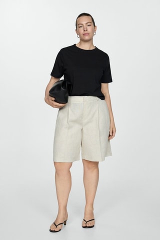 T-shirt coton manches courtes - Noir