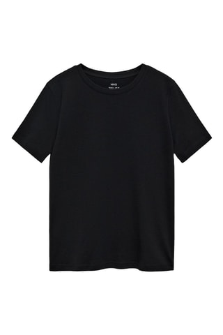 T-shirt coton manches courtes - Noir