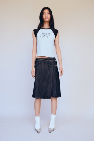 T-shirt coton imprimé - Bleu