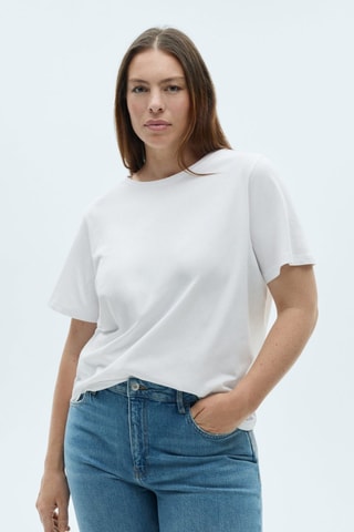T-shirt coton manches courtes - Blanc