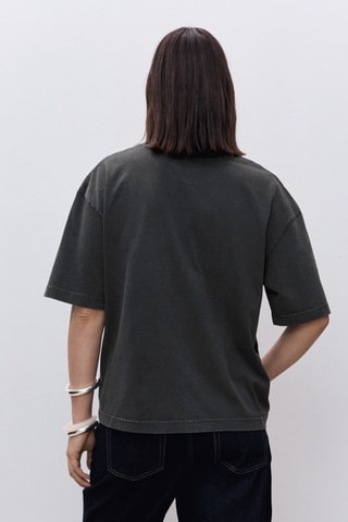 T-shirt coton oversize grossesse - Anthracite