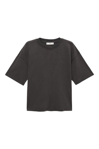 T-shirt coton oversize grossesse - Anthracite