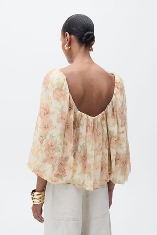 Blouse à dos ouvert - Ecru