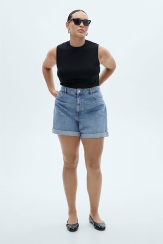 Short Mom80 - Bleu