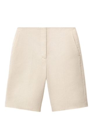 Bermuda de costume lin mélangé - Ecru