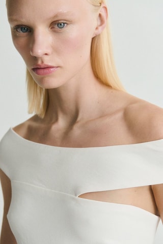 Combinaison à col asymétrique - Ecru