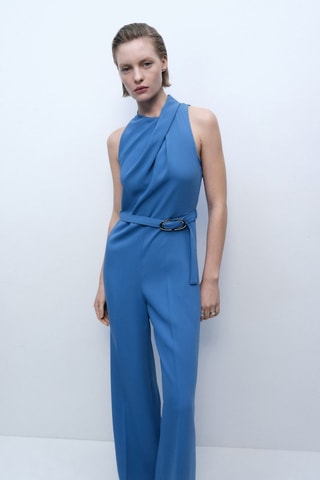 Combinaison avec ceinture - Bleu