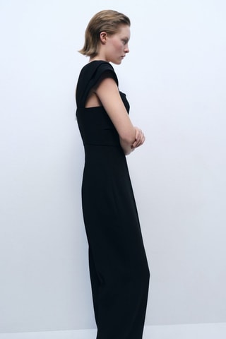 Combinaison col drapé - Noir