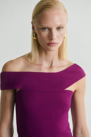 Combinaison à col asymétrique - Violet