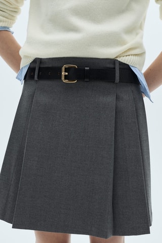 Minijupe plissée - Gris