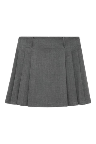 Minijupe plissée - Gris