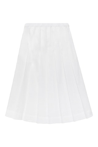 Jupe plissée coton - Blanc