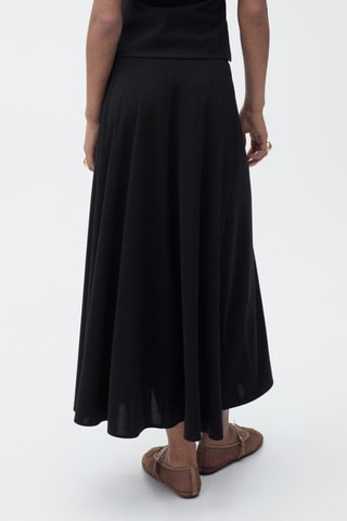 Jupe évasée maille - Noir