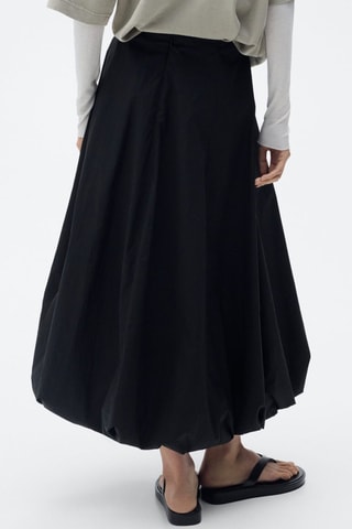 Jupe midi ballon - Noir