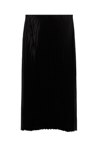 Jupe droite plissée - Noir