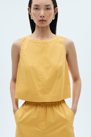 Jupe-culotte coton - Moutarde