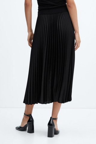 Jupe midi plissée - Noir