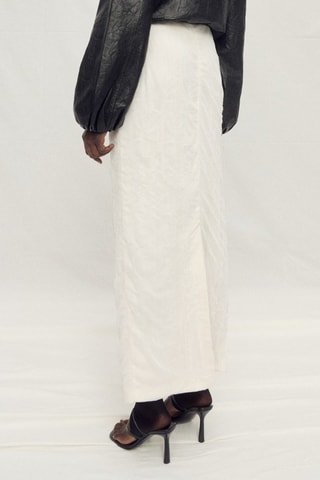 Jupe droite tulle - Ecru