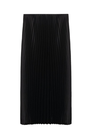 Jupe plissée satinée - Noir