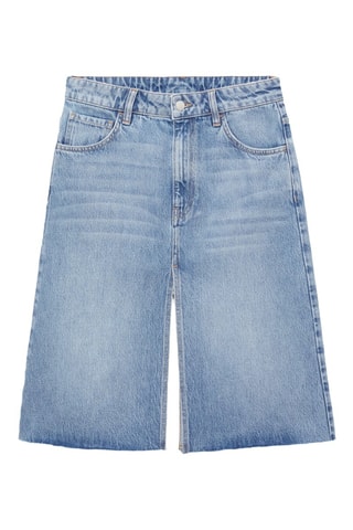 Jupe midi denim - Bleu