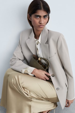 Jupe longue satinée - Doré