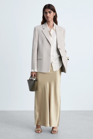 Jupe longue satinée - Doré