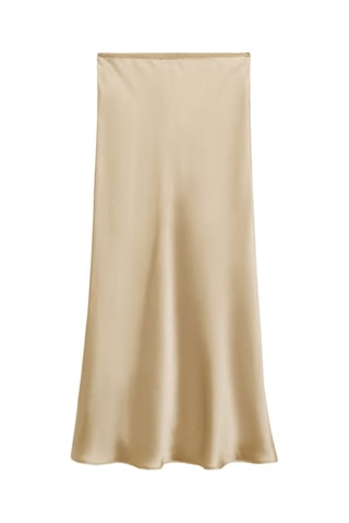 Jupe longue satinée - Doré