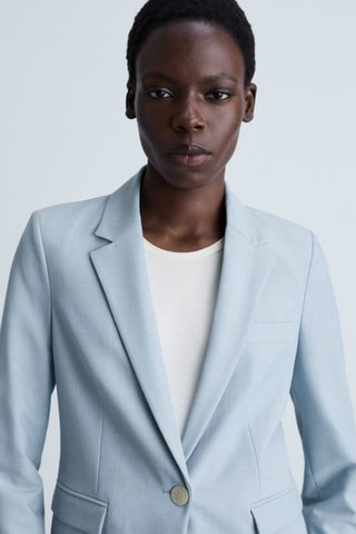 Blazer costume cintré - Bleu ciel