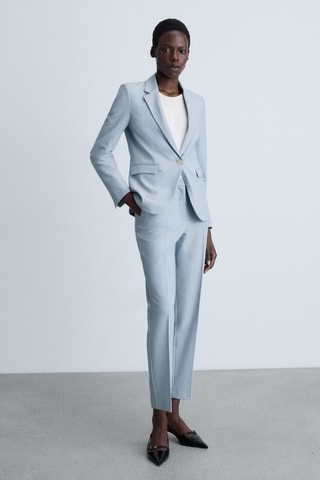 Blazer costume cintré - Bleu ciel