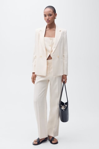 Blazer costume droit - Ecru