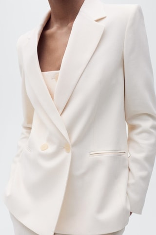 Blazer costume droit - Ecru