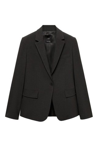 Blazer costume rayures tennis - Gris foncé