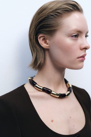 Blazer costume ceinture - Chocolat