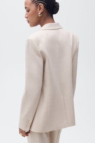 Gestructureerde Blazer - Nude