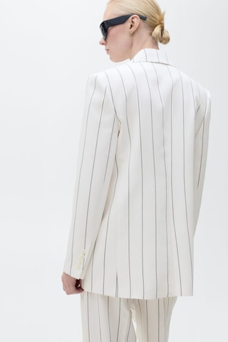 Blazer costume rayures - Blanc