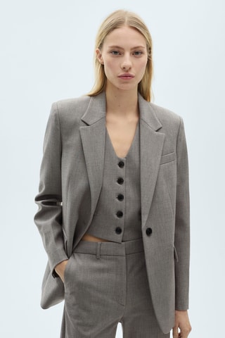 Pantalon droit costume - Gris